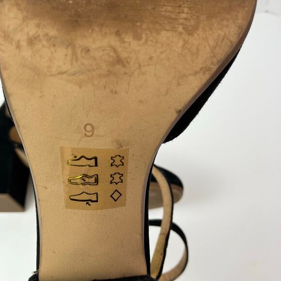 Madewell Sz 9 The Annalise Ankle-Strap Pump in Suede Black Chic Elegant Party - Picture 16 of 16